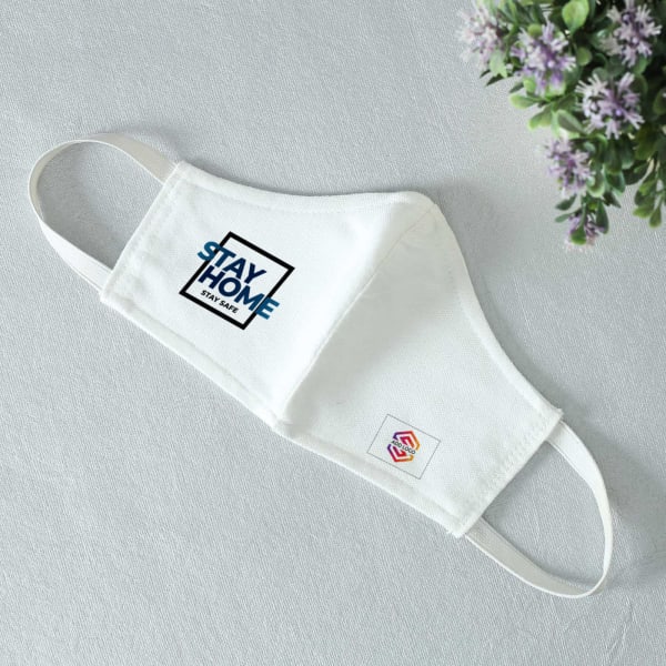 Stay Home 3 Ply Face Mask - Customized with Logo