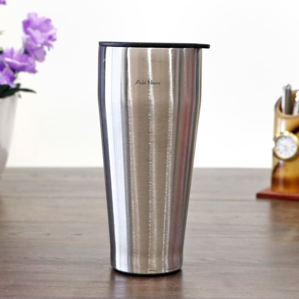 Steel Sipper Bottle with Lid - Customized with Name