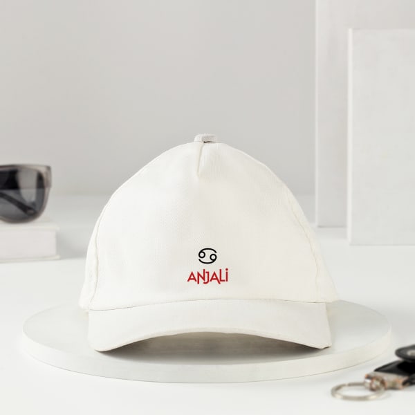 Stellar Sun Sign - Personalized White Cap - Cancer