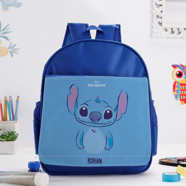 Stitch And Lilo - School Bag - Personalized - Blue