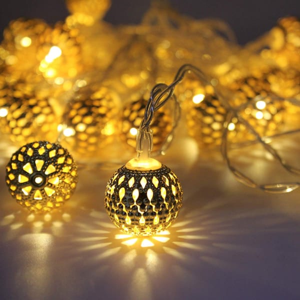 Buy/Send String Lights Round Metal Online | IGP | JVS1216302