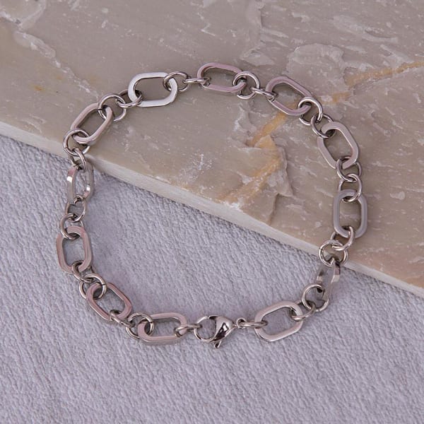 Stylish Steel Chain Link Bracelet For Men