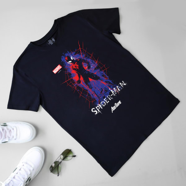 Suave Spiderman Personalized Tee For Men Black