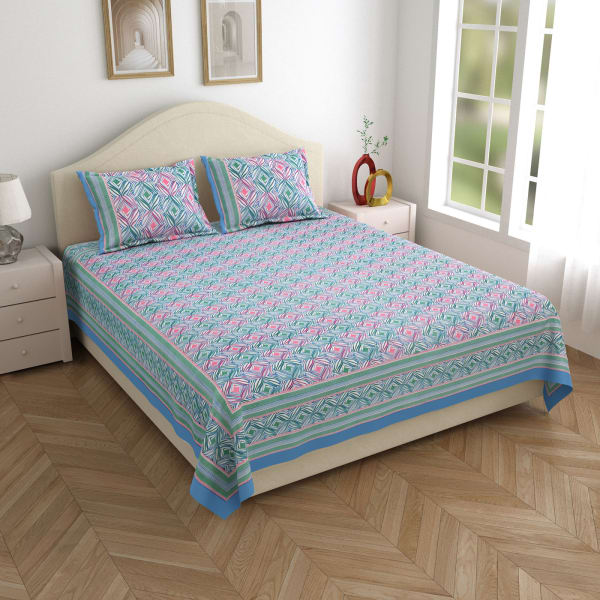 Summer Sky Bedsheet With Pillow Covers