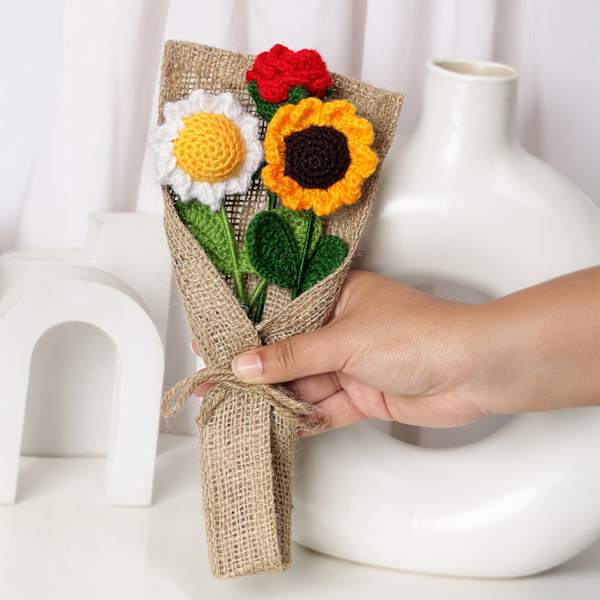 Sunflower Shine Crochet Bouquet