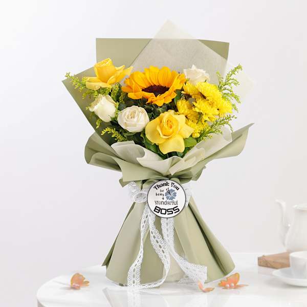 Sunny Appreciation Boss Day Bouquet