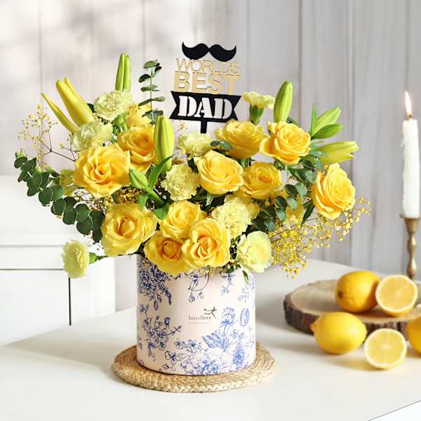 Sunny Hues Father's Day Floral Arrangement
