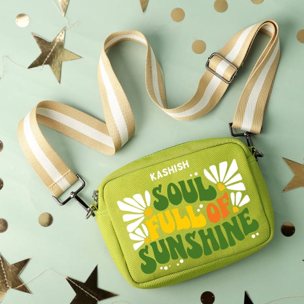 Sunshine Personalized Canvas Bag - Pop Green