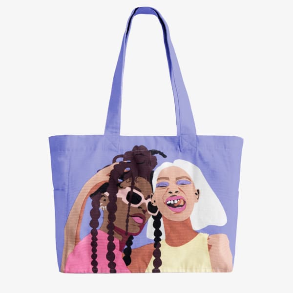 Sunshine Squad Purple Cotton Tote Bag