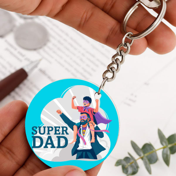Super Dad keychain