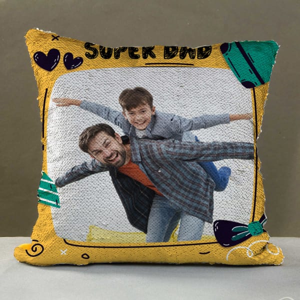 Super Dad Personalized  Photo Cushion