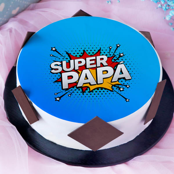 Super Papa Poster Cake (Half Kg)
