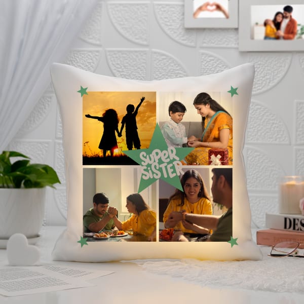 Super Sister Personalized LED Cushion