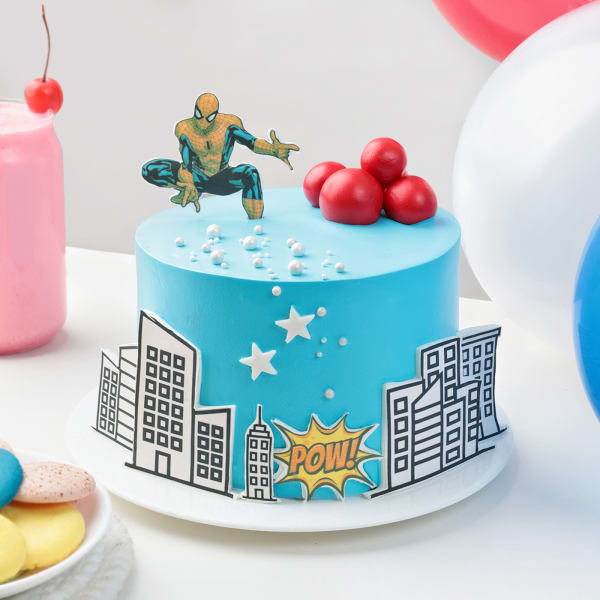 Superhero Blue SemiFondant Cake 1 kg