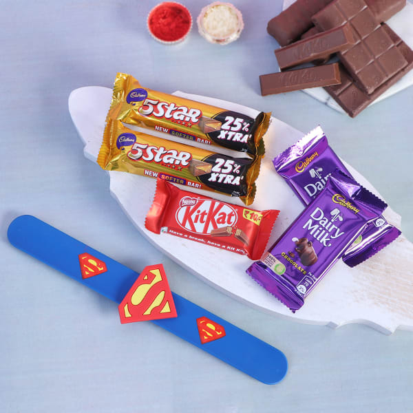 Superhero Rakhi With Assorted Chocolates