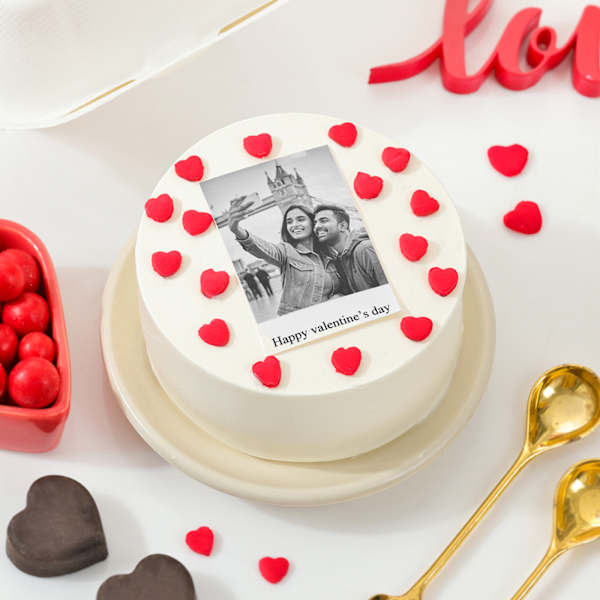 Sweet Love Personalized Valentine's Day Photo Cake