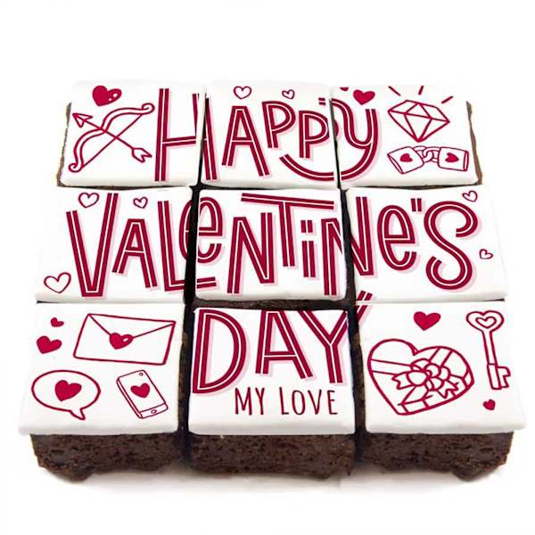 Sweet Romance Valentine's Day Brownies - Set Of 9