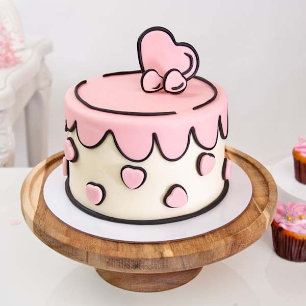 Sweetheart Fondant Cake (1 Kg)