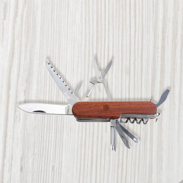 Swiss Army Knife - Multitool - Personalized - Brown