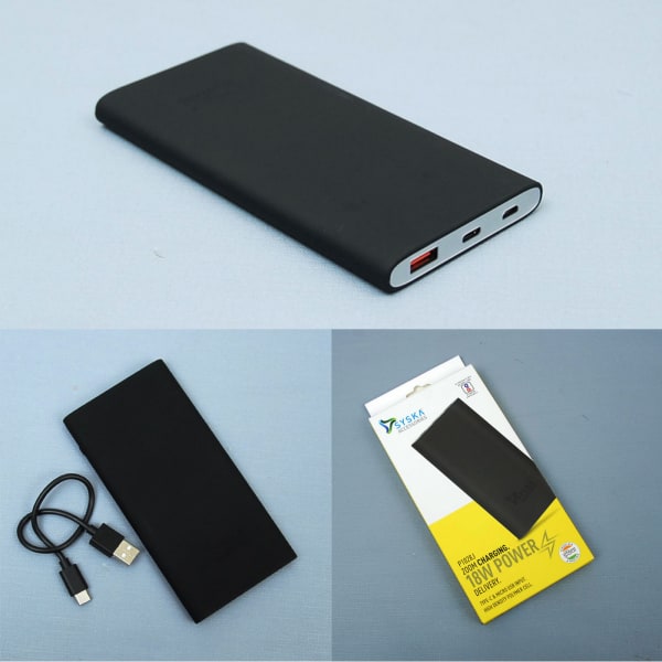 SYSKA 10000MAH Power Bank with 18 W P1028J Zoom Charging
