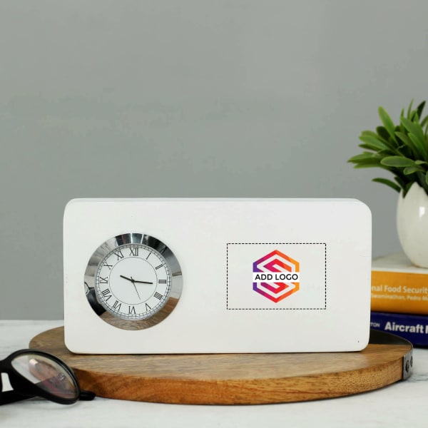 Table Clock - Customizable with Logo