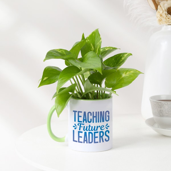 Teaching Future Leaders - Money Plant In Personalized Mug