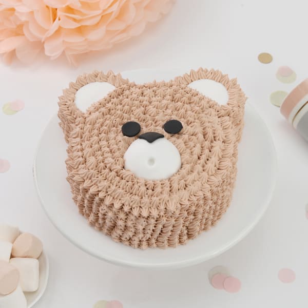 Order Teddy Bear Cream Cake 600 Gm Online at Best Price, Free Delivery|IGP  Cakes