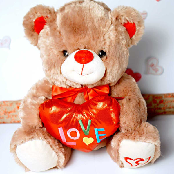 love heart soft toy