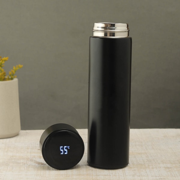 Temperature Indicator Smart Stainless Steel Water Bottle (350 ml)