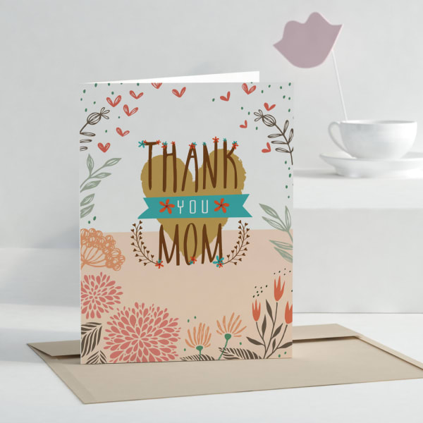 Thank-You Mom Personalized Greeting Card