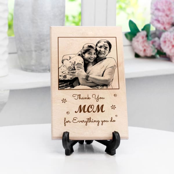 Thank you Mom Personalized Wooden Photo Frame