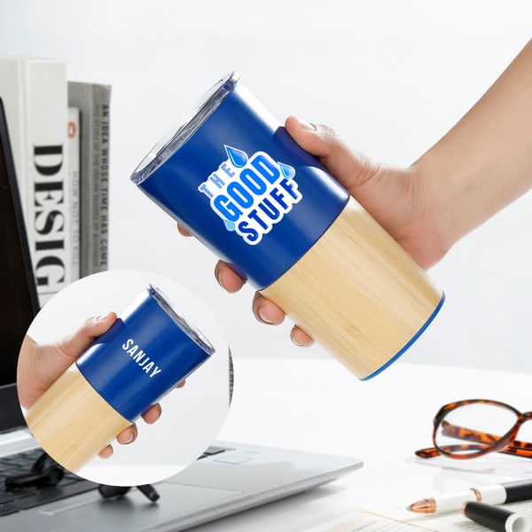 The Good Stuff - Personalized Blue Tumbler For Men