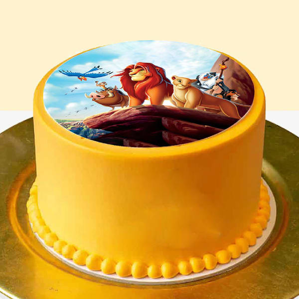 The Lion King Photo Fondant Cake (1 Kg)