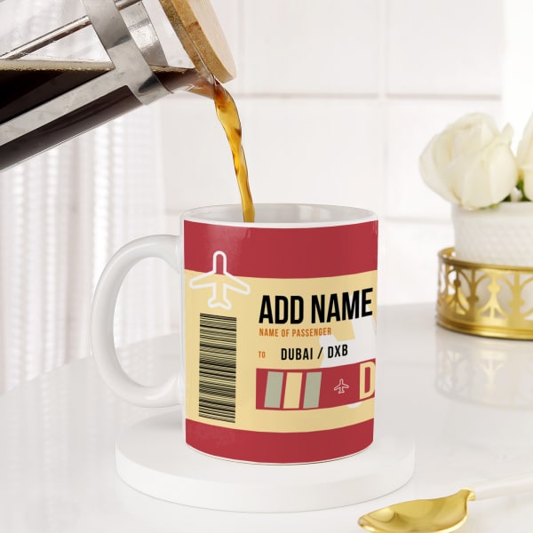 Ticket To Dubai Personalized Mug