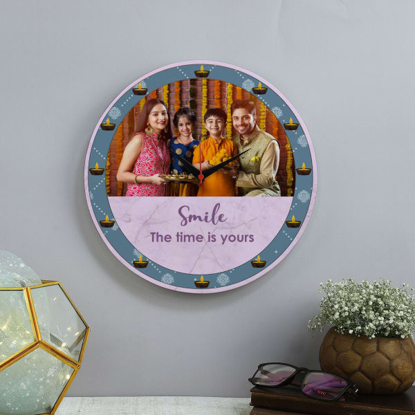 Time To Smile Personalized Wall Clock