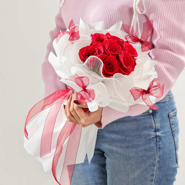 Timeless Passion Red Roses Bouquet