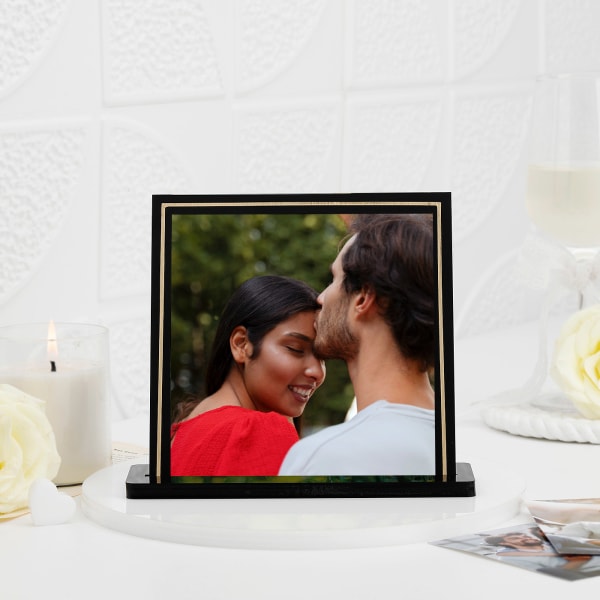 Timeless Romance - Personalized Acrylic Table Photo Frame