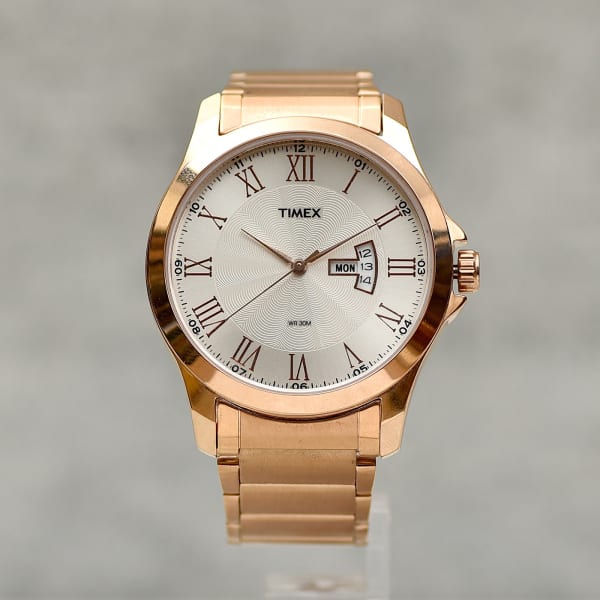 timex rose gold mens watch