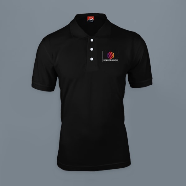 Titlis Polycotton Polo T-shirt for Men (Black)