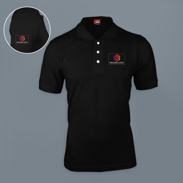 Titlis Polycotton Polo T-shirt for Men (Black)