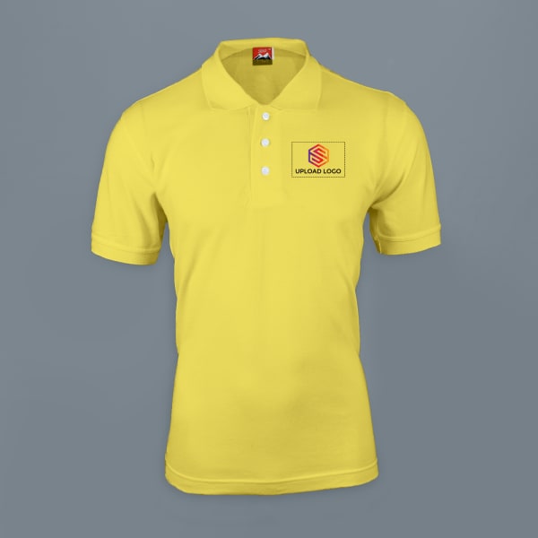 Titlis Polycotton Polo T-shirt for Men (Lemon Yellow)