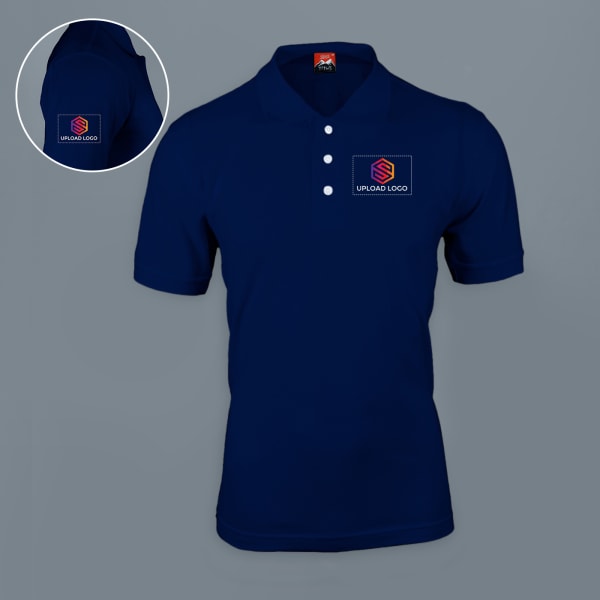 Titlis Polycotton Polo T-shirt for Men (Navy Blue)