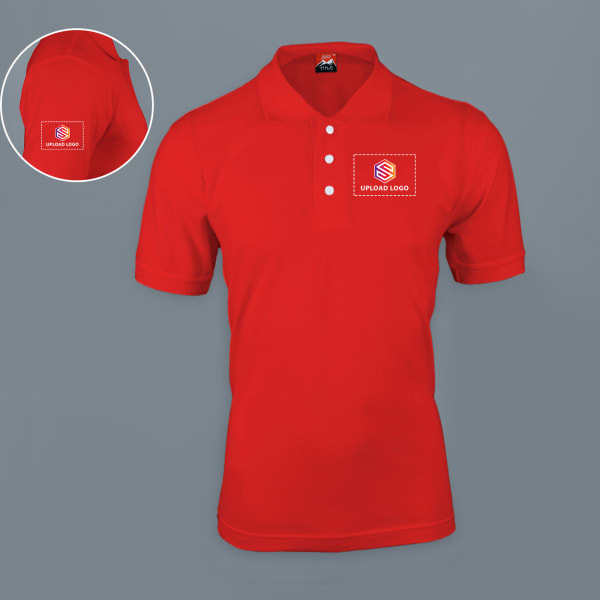 Titlis Polycotton Polo T-shirt for Men (Red)