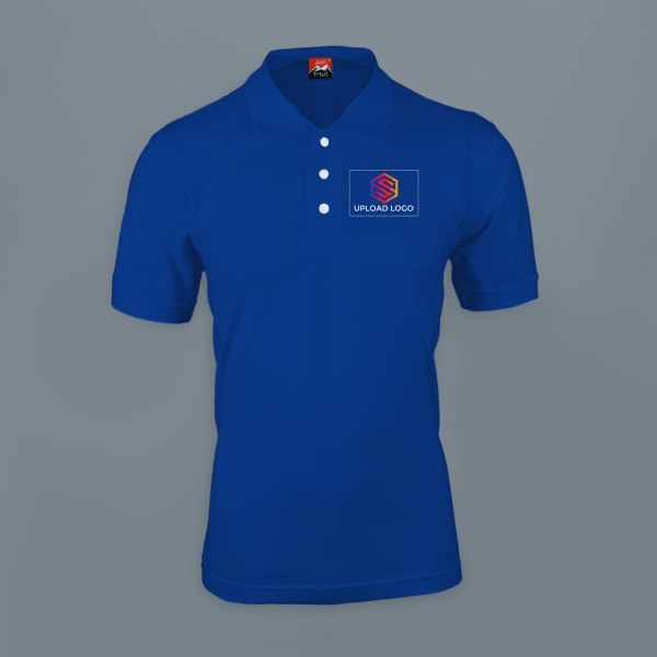 Titlis Polycotton Polo T-shirt for Men (Royal Blue)