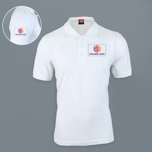 Titlis Polycotton Polo T-shirt for Men (White)
