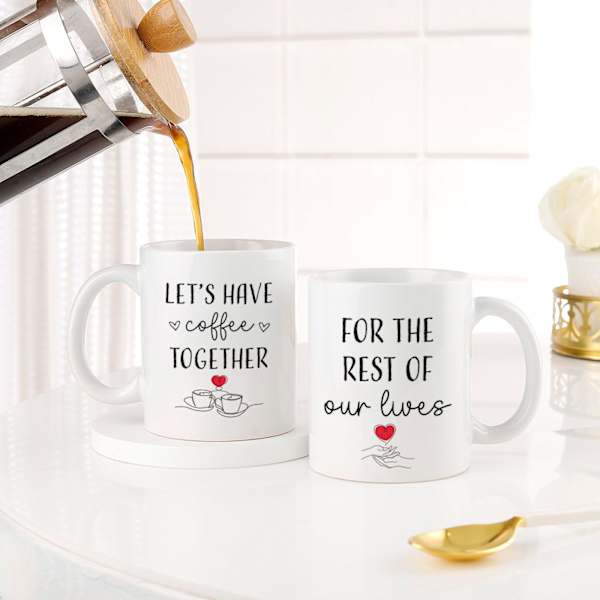 Together Forever Personalized Couple Mugs - Set Of 2