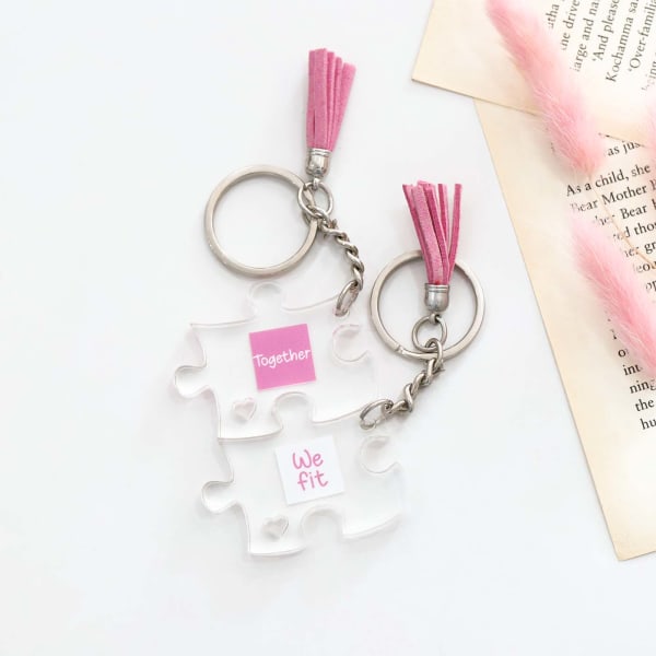 Together We Fit Puzzle Keychain