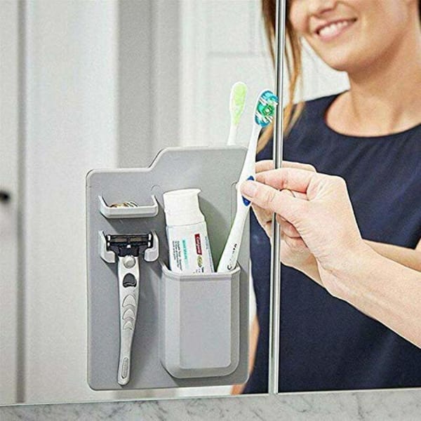 Buy/Send Toothbrush And Toothpaste Organizer Wall Stickable Single