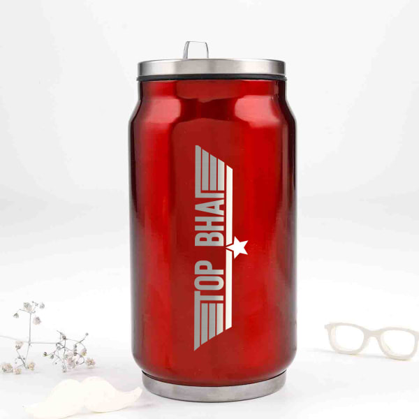 Top Bhai Personalized Can Tumbler - Red