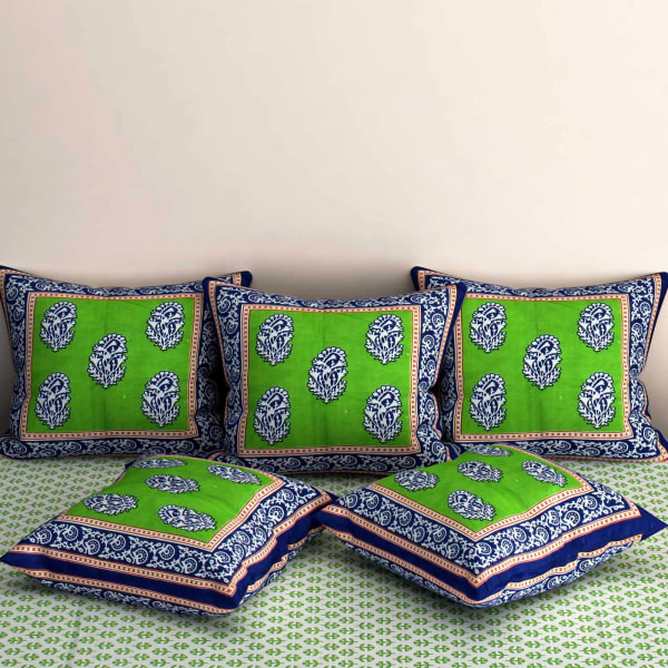 Traditional Prints Diwan Set with Pillow Cover Gift/Send Home and